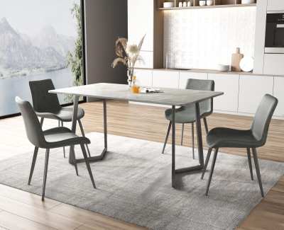 现代餐桌椅组合3D模型下载